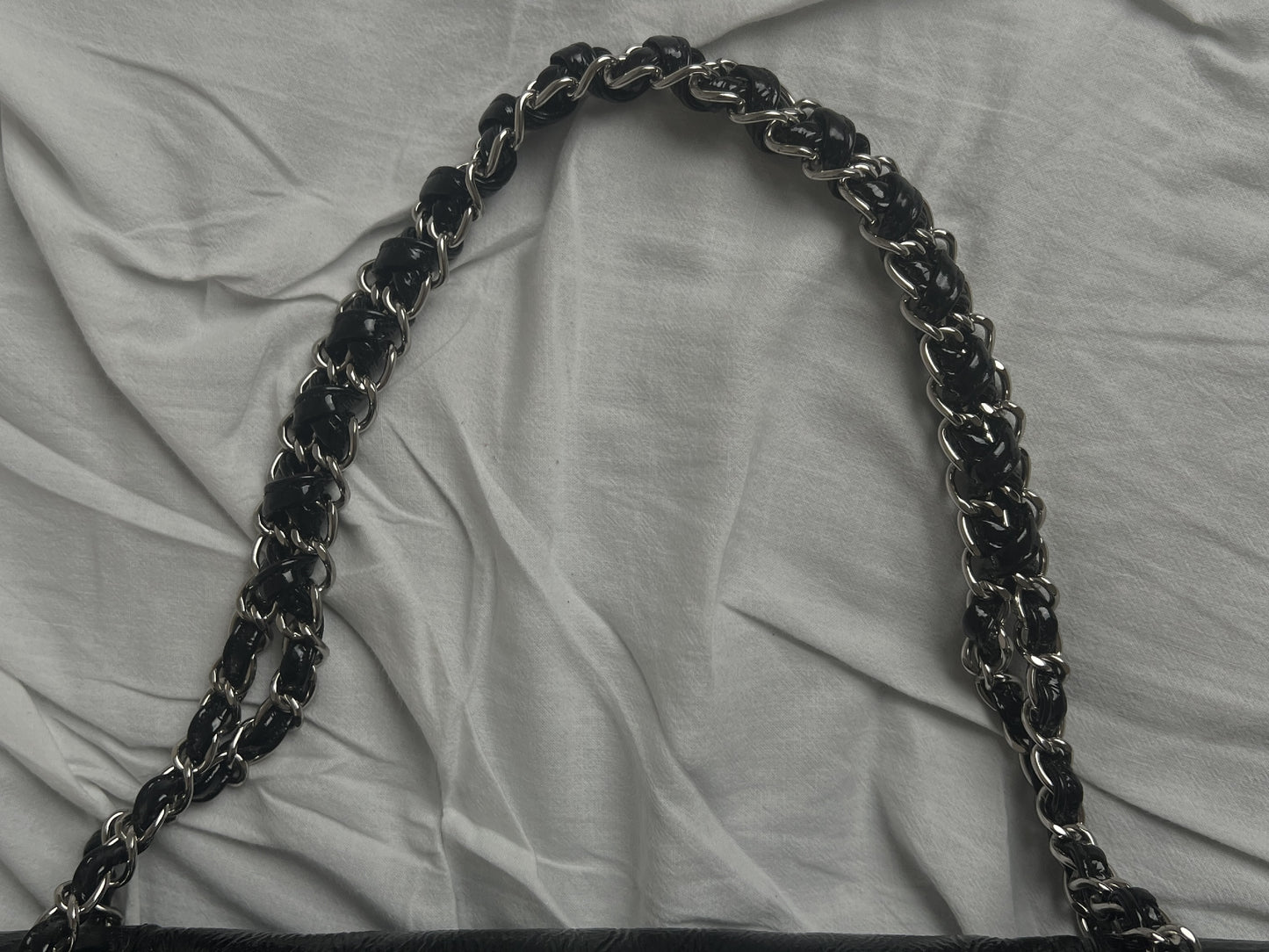 CHANEL Chanel Luxury Line Patent Shoulder Bag Chanel Luxury Line Shoulder Bag