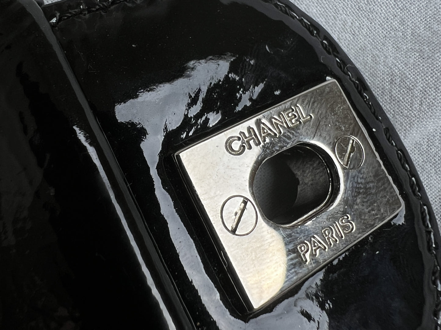 CHANEL Chanel Luxury Line Patent Shoulder Bag Chanel Luxury Line Shoulder Bag