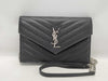 Yves Saint Laurent YSL Chain Wallet Black Silver Hardware Shoulder Bag