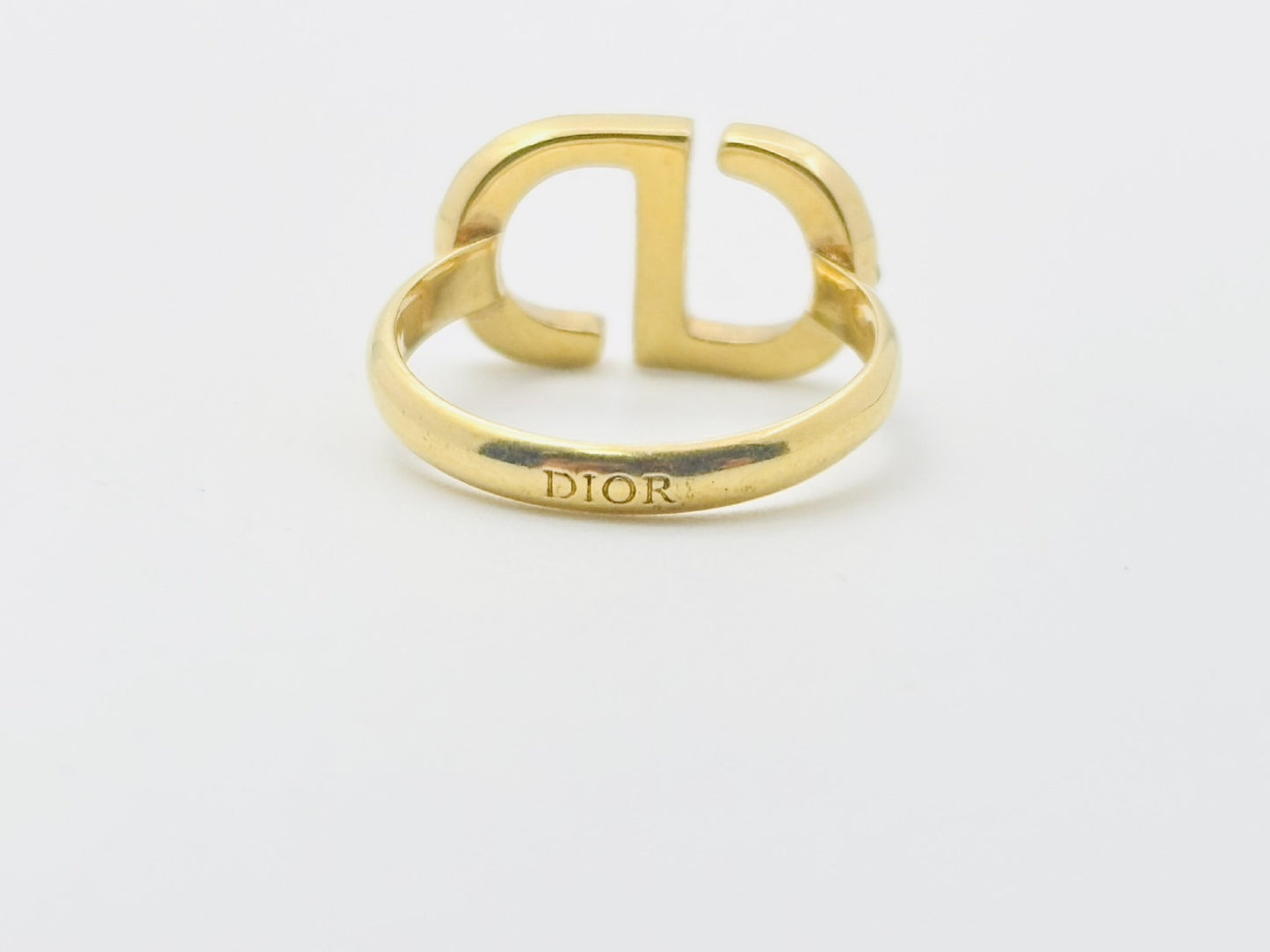 Dior Petit CD Logo Rhinestone Ring, Medium