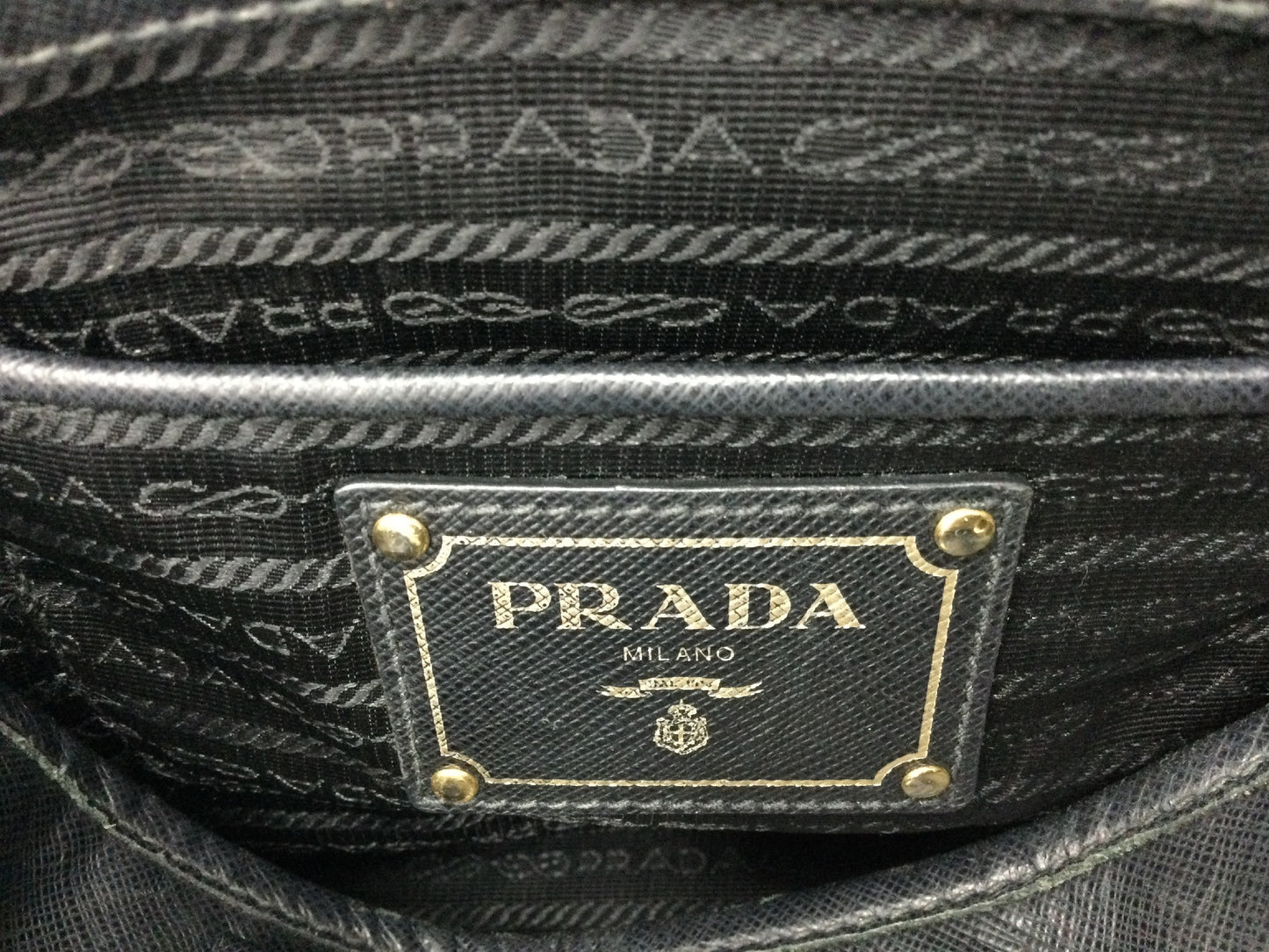 PRADA Saffiano Handbag with White Tag