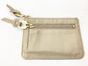 BALLY Coin Case, Beige Grained Leather with Gold Hardware
