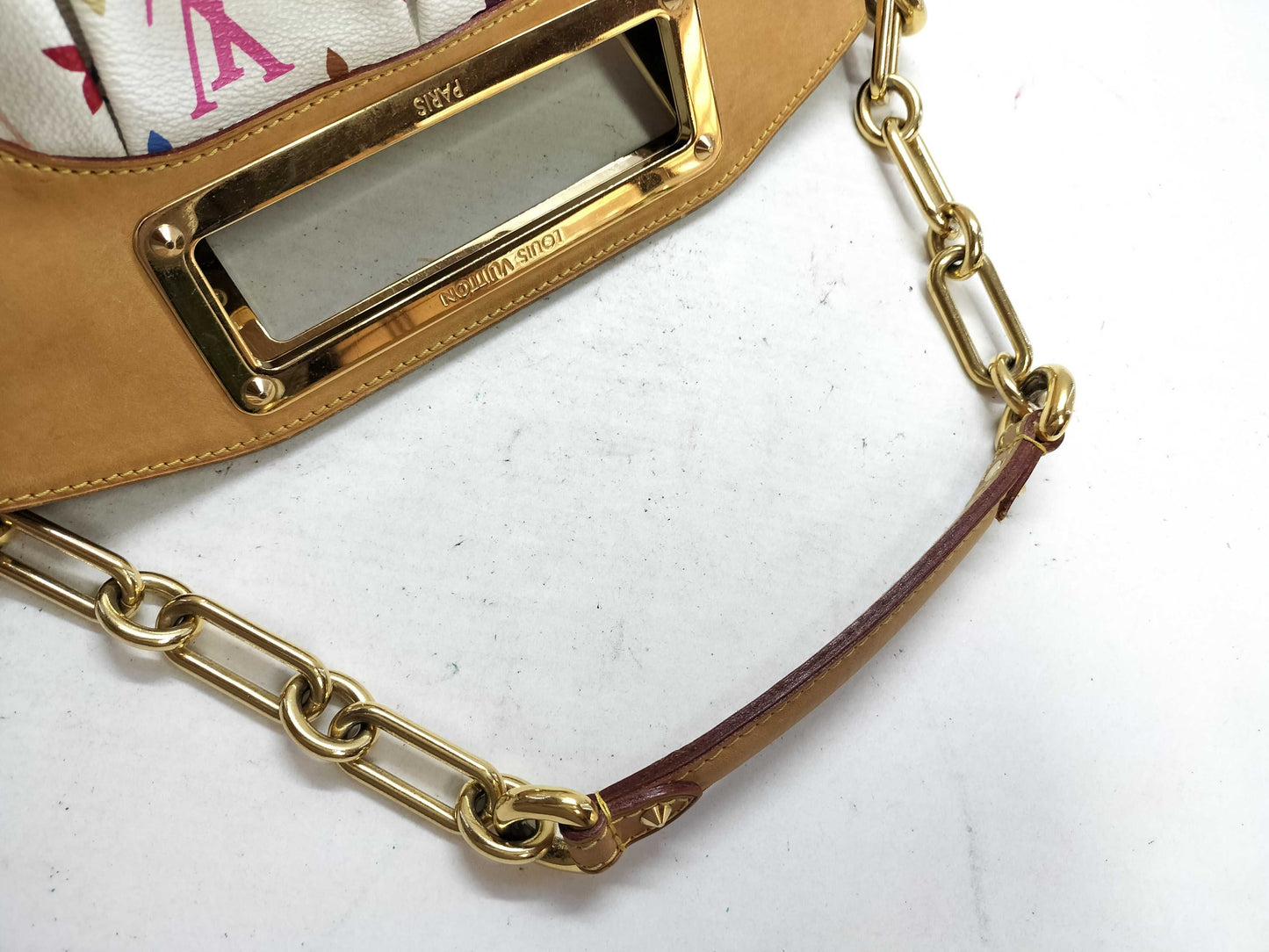 LOUIS VUITTON Monogram Multicolor Louis Vuitton Multicolor Blanc Judy PM Shoulder Bag