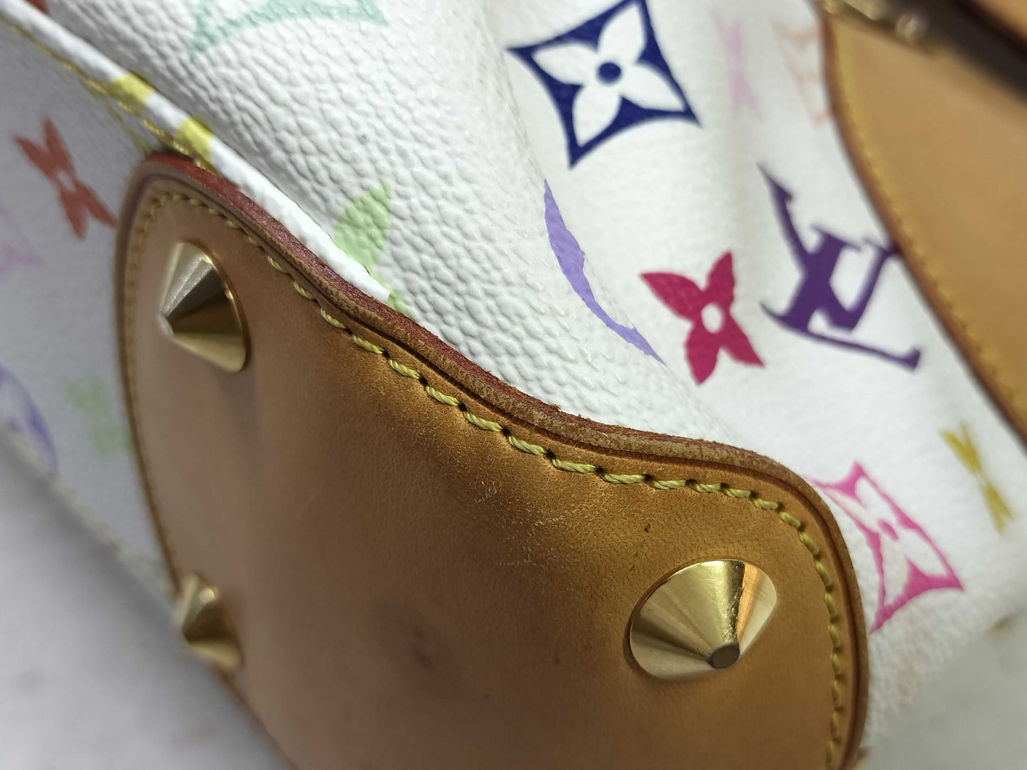LOUIS VUITTON Monogram Multicolor Louis Vuitton Multicolor Blanc Judy PM Shoulder Bag