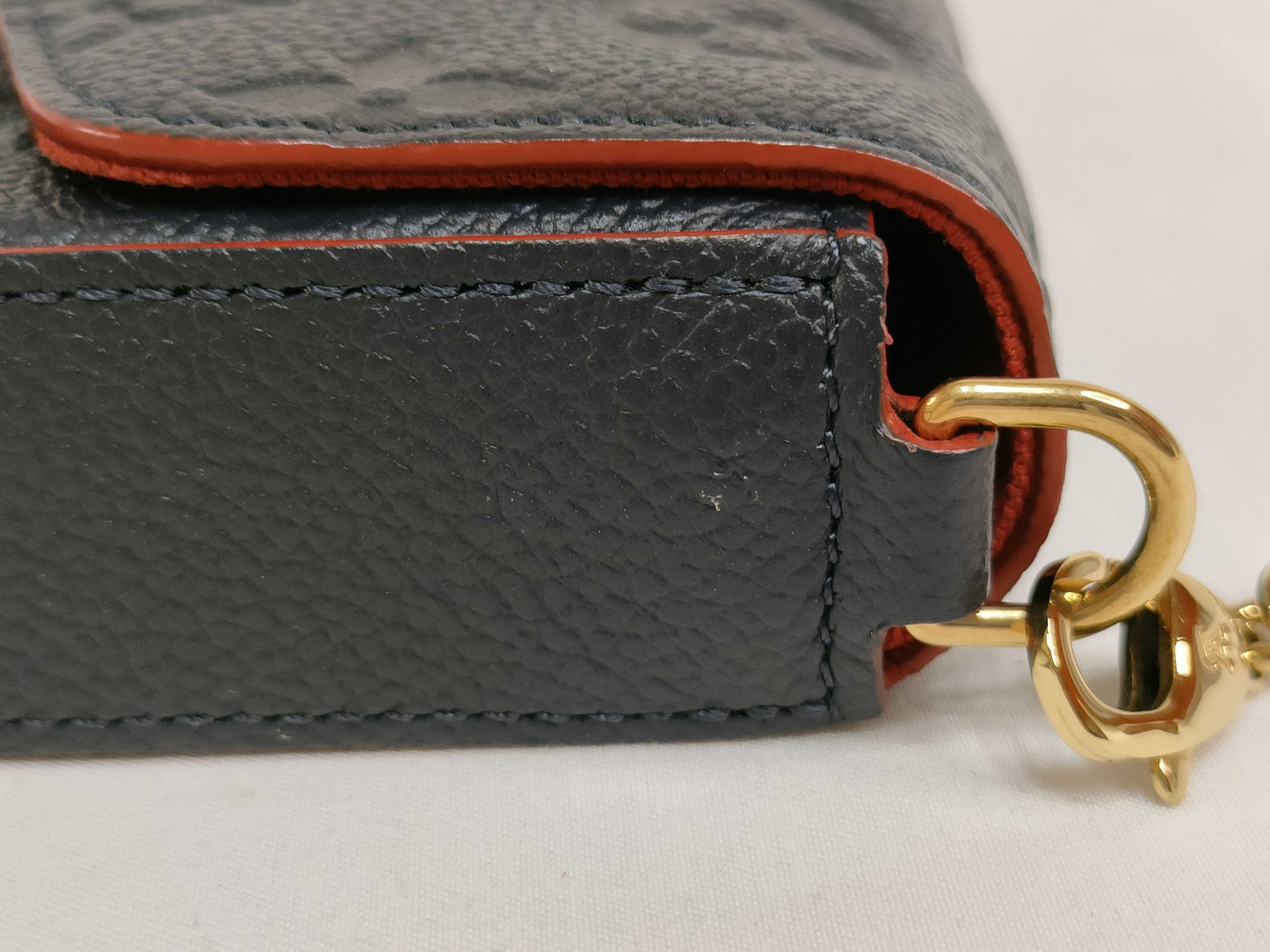 LOUIS VUITTON M64099 Monogram LOUIS VUITTON Pochette Felicie Navy Chain Wallet M64099 Shoulder Bag