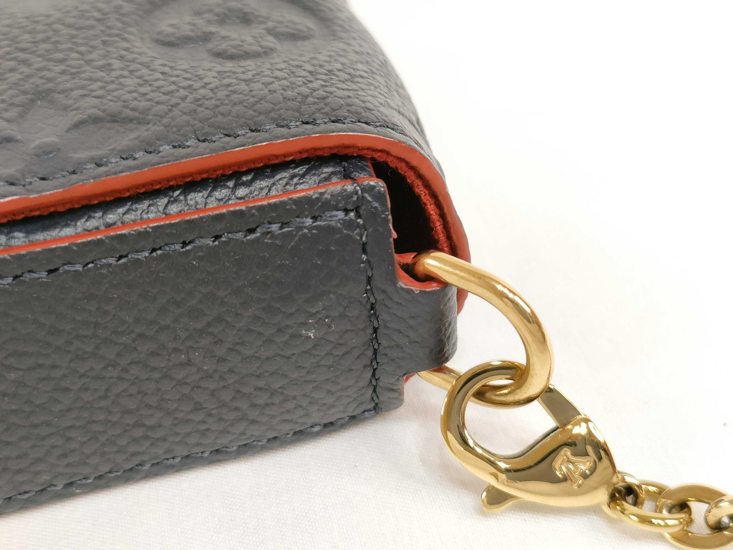 LOUIS VUITTON M64099 Monogram LOUIS VUITTON Pochette Felicie Navy Chain Wallet M64099 Shoulder Bag