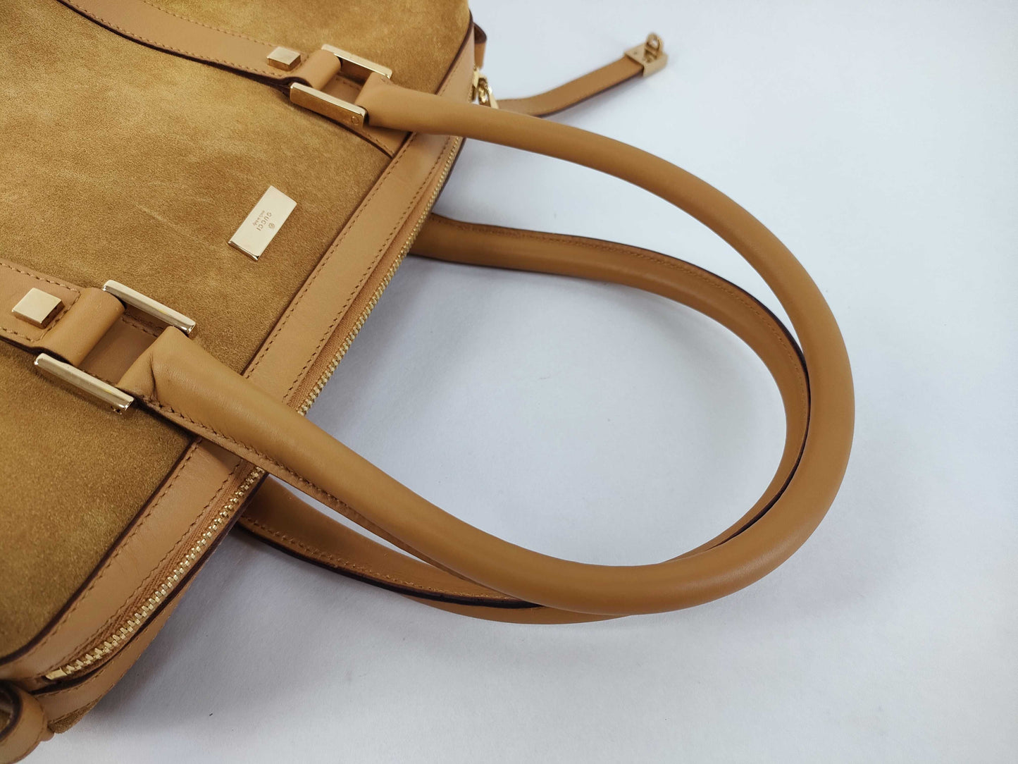 GUCCI Suede Mini Boston Bag 000.0851 Handbag