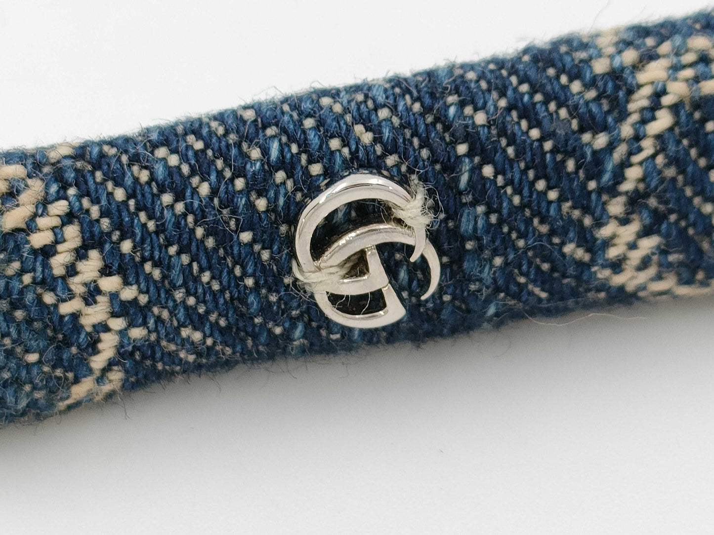 GUCCI Washed Denim Headband 652835 Other Accessories