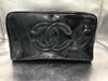 CHANEL Deca Coco Clutch Bag with Seal, 4129266, with Guarantee Card, Patent Leather, Black Clutch Bag