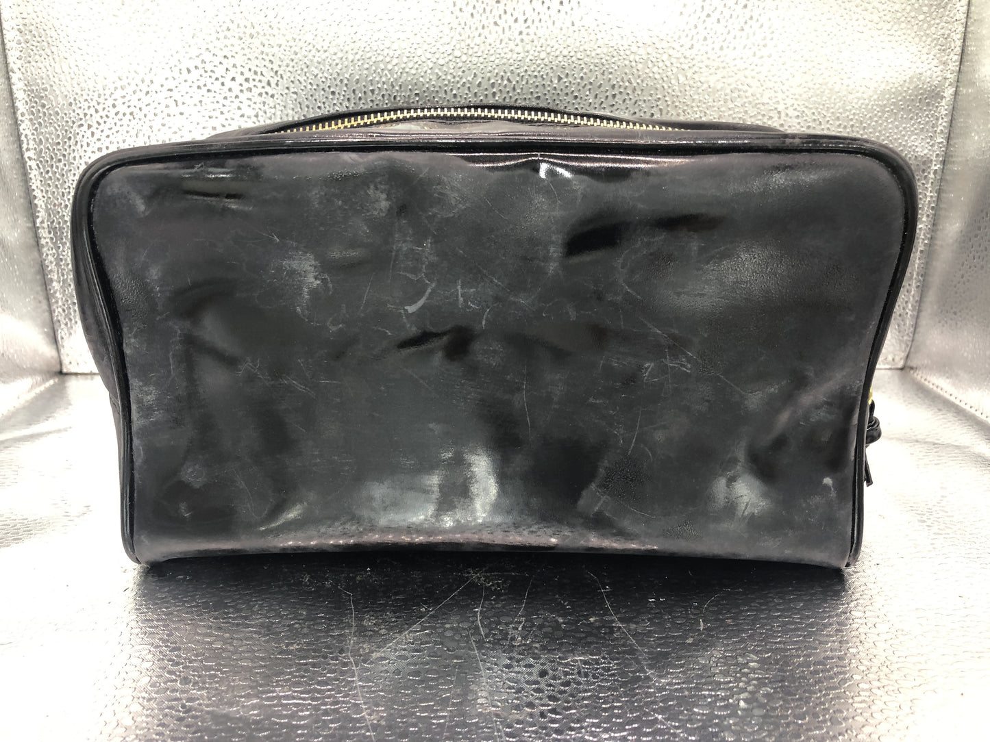 CHANEL Deca Coco Clutch Bag with Seal, 4129266, with Guarantee Card, Patent Leather, Black Clutch Bag