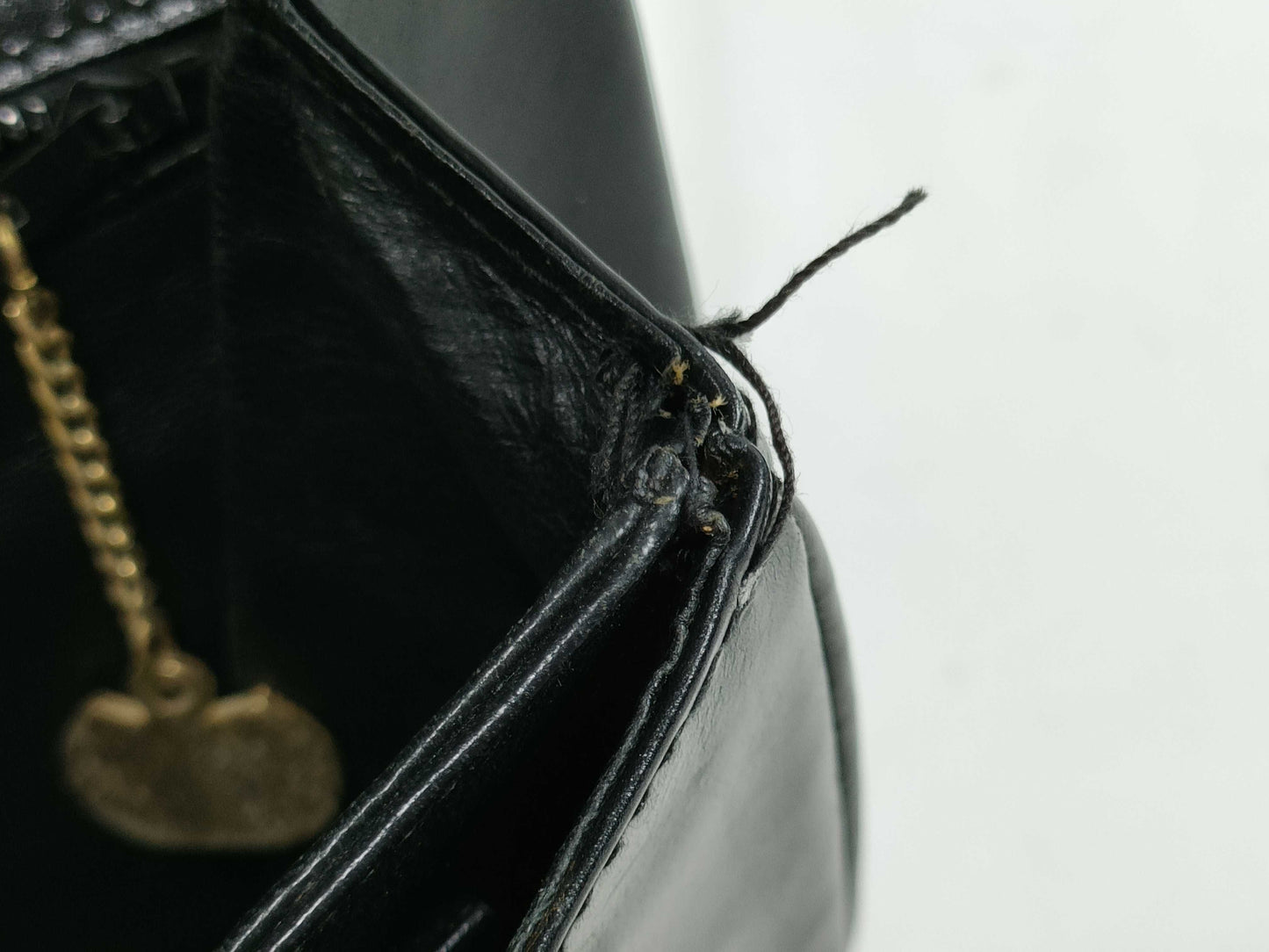 CELINE Shoulder Bag Leather Black Shoulder Bag