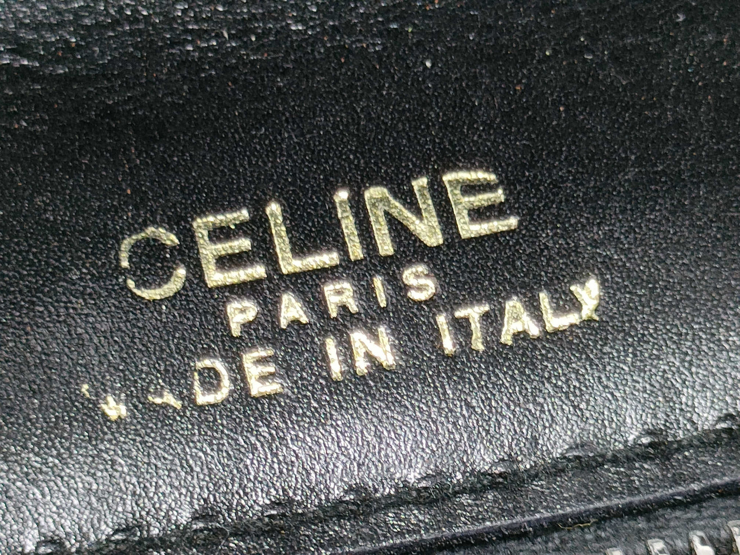 CELINE Shoulder Bag Leather Black Shoulder Bag