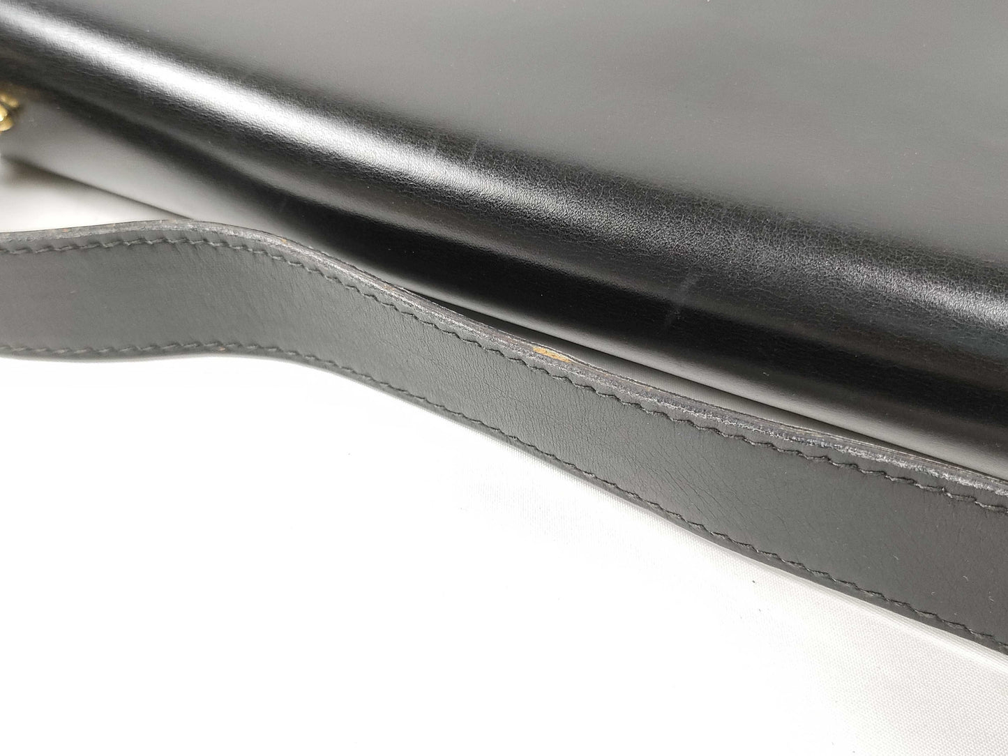 CELINE Shoulder Bag Leather Black Shoulder Bag