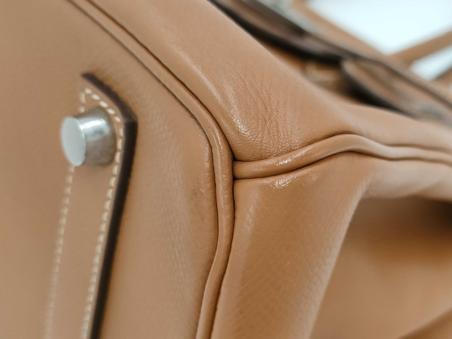 HERMES HERMES Birkin 35 Brown with Silver Hardware Handbag