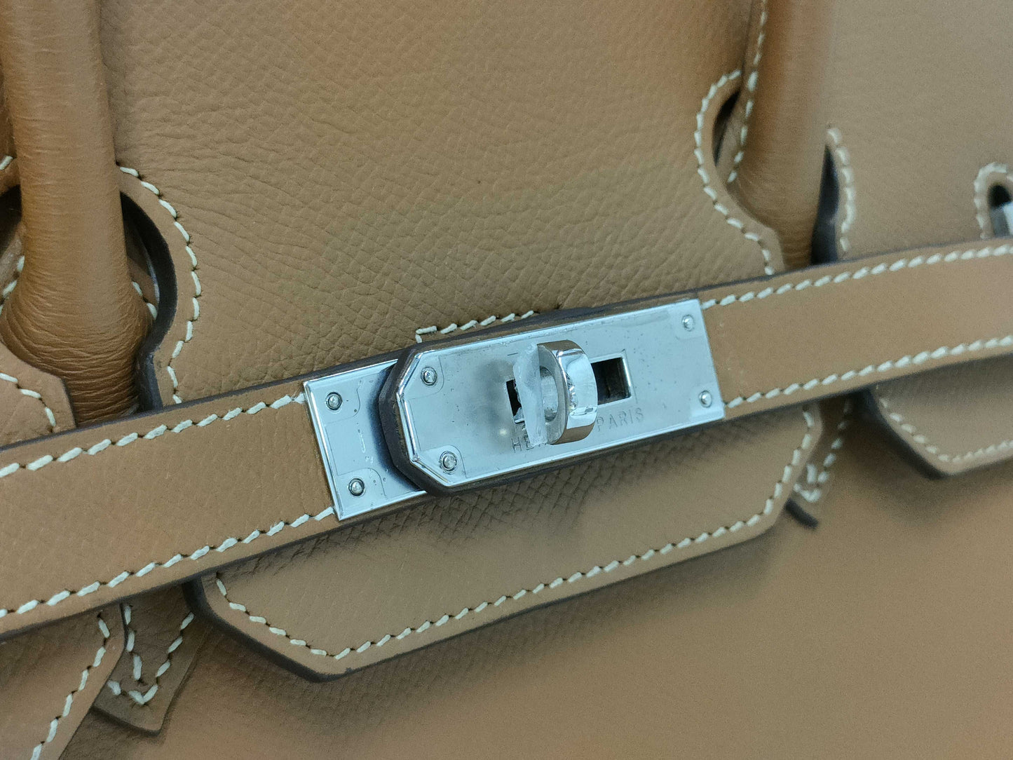 HERMES HERMES Birkin 35 Brown with Silver Hardware Handbag