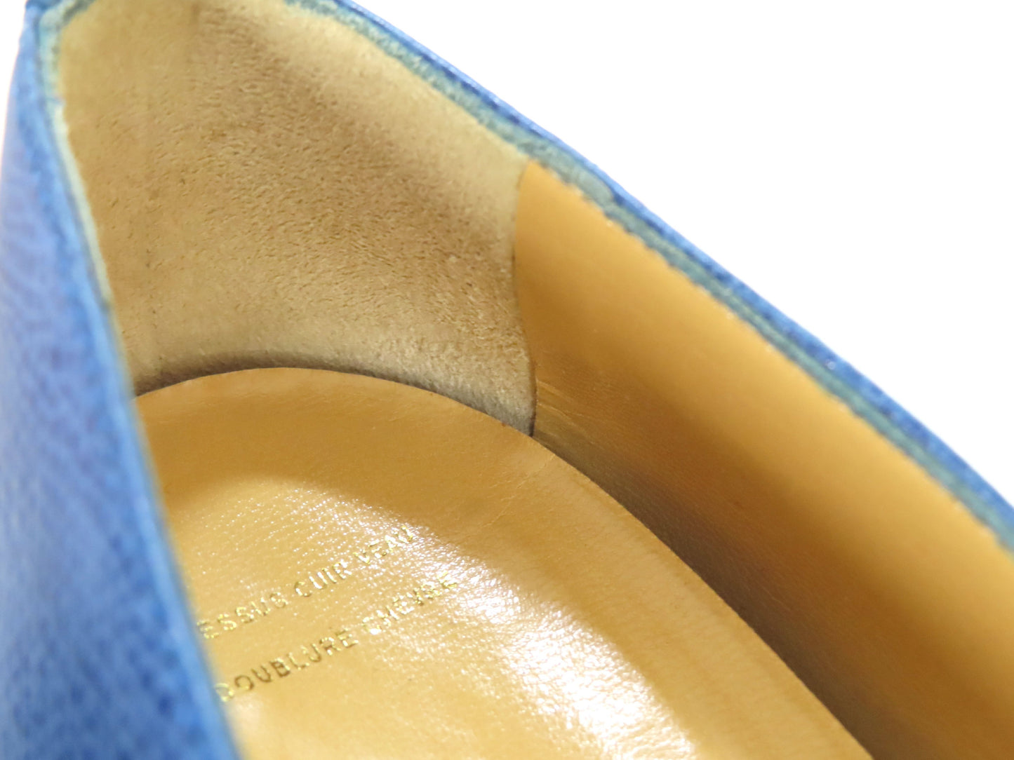 HERMES shoes blue pumps