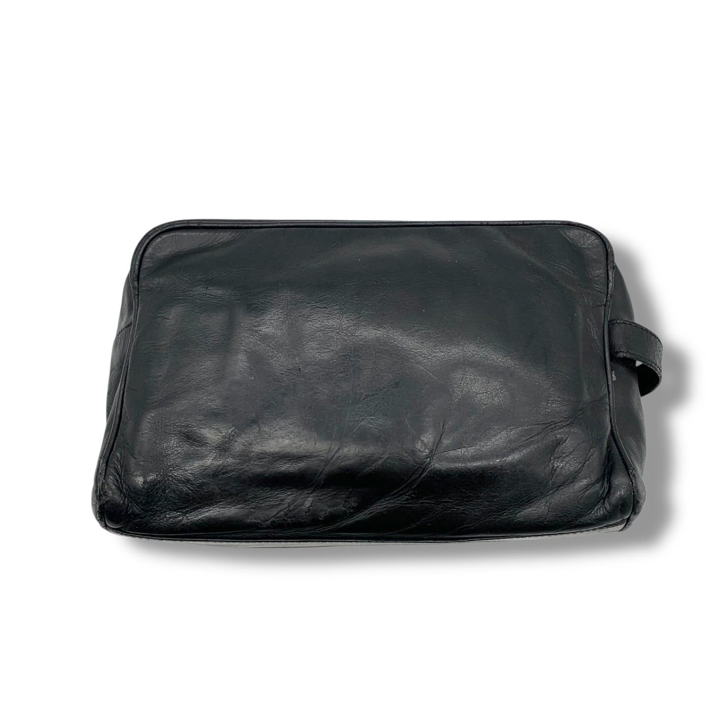 LOEWE Leather Anagram Clutch Bag Black Second Bag