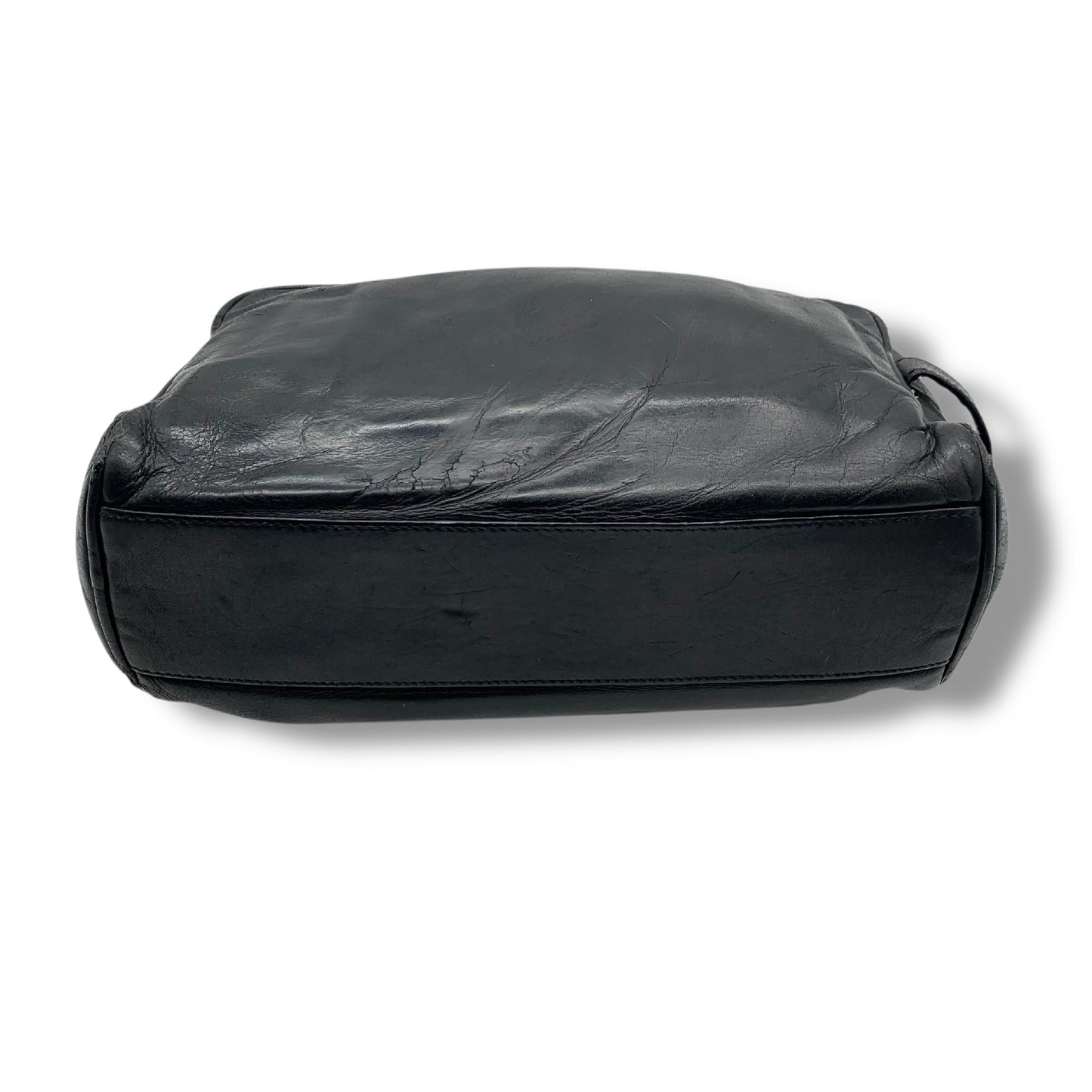 LOEWE Leather Anagram Clutch Bag Black Second Bag