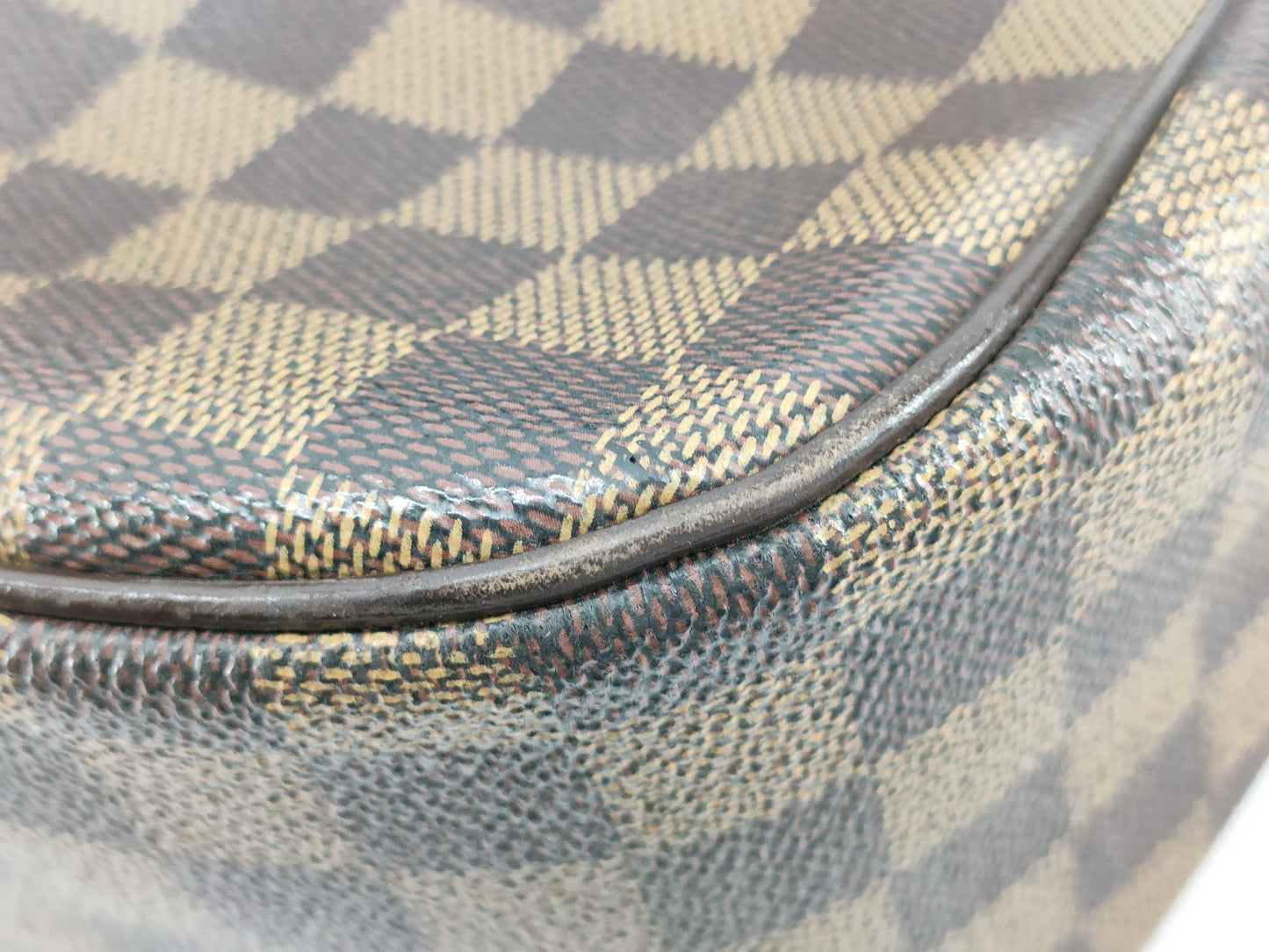LOUIS VUITTON N51123 Damier Parioli PM Tote Bag, Brown Leather, Damier N51123/AR1002