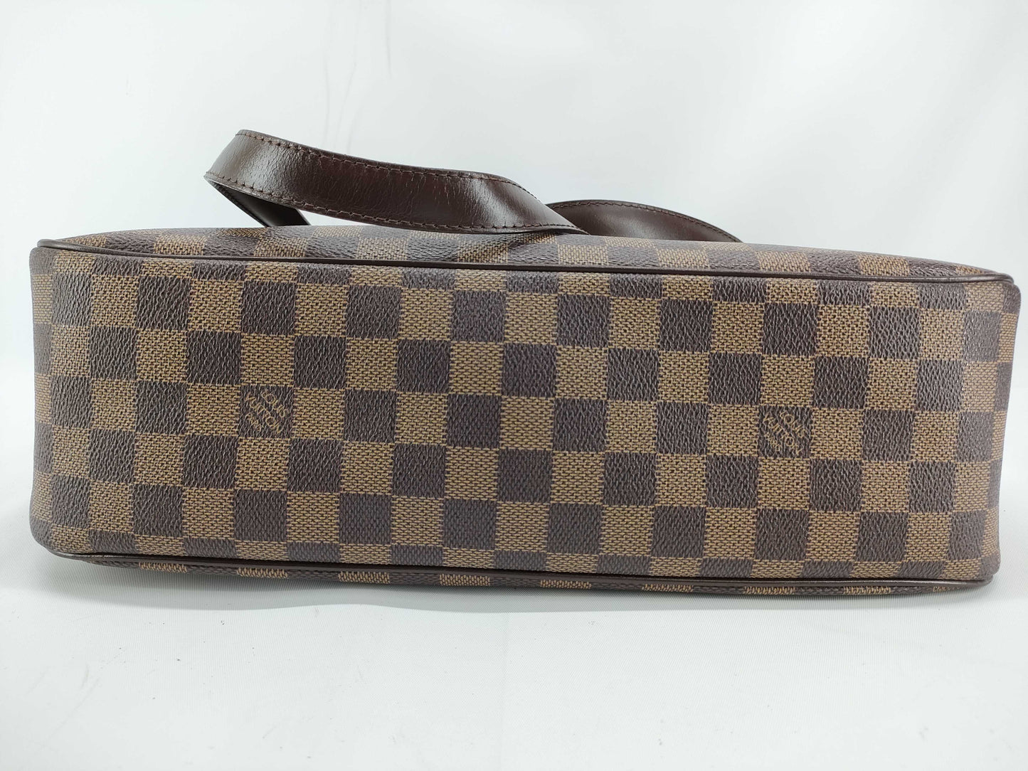 LOUIS VUITTON N51123 Damier Parioli PM Tote Bag, Brown Leather, Damier N51123/AR1002