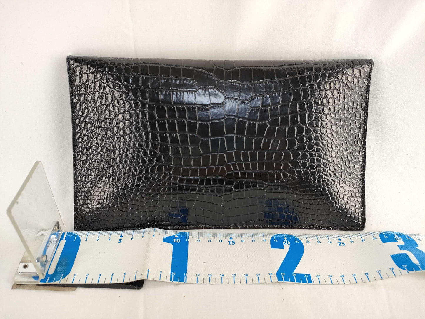 SAINT LAURENT FR-SAINT LAURENT CLUTCH MOC CROC YSL LOGO Clutch Bag