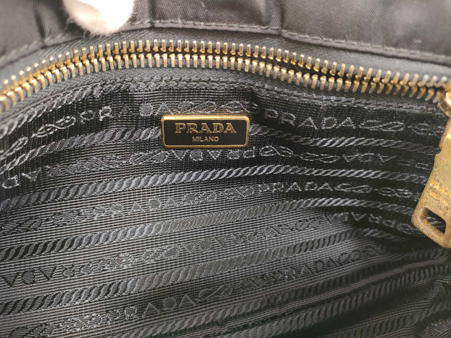 PRADA FR - Prada Shoulder bag Black Nylon Gold metal fittings Shoulder bag
