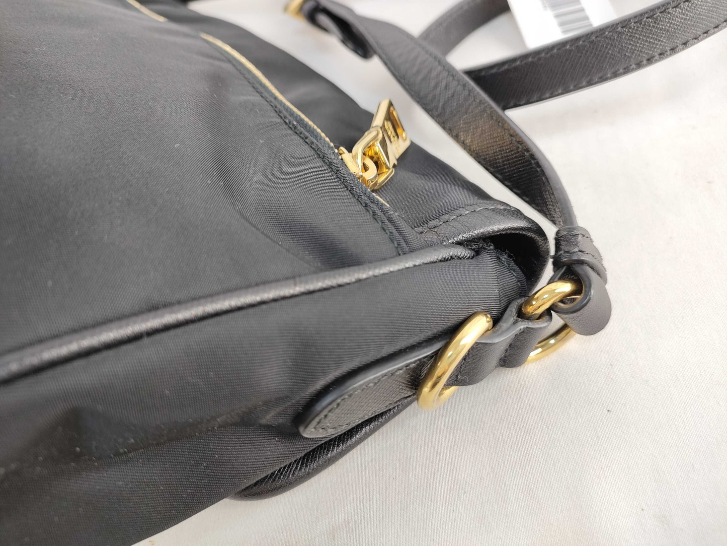 PRADA FR - Prada Shoulder bag Black Nylon Gold metal fittings Shoulder bag
