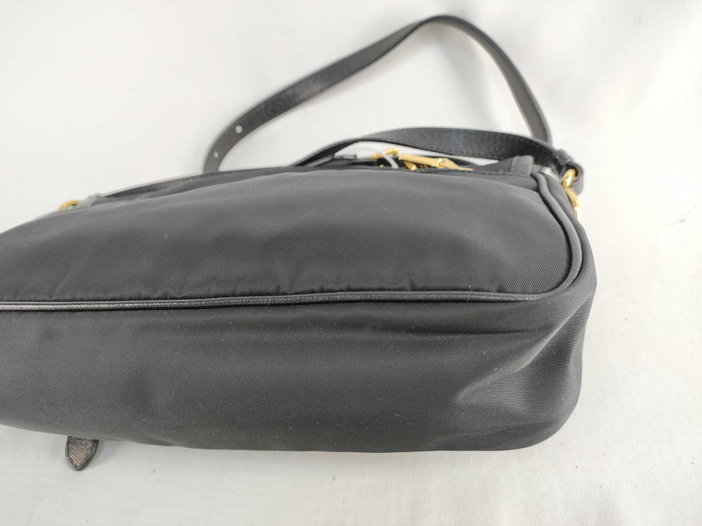 PRADA FR - Prada Shoulder bag Black Nylon Gold metal fittings Shoulder bag