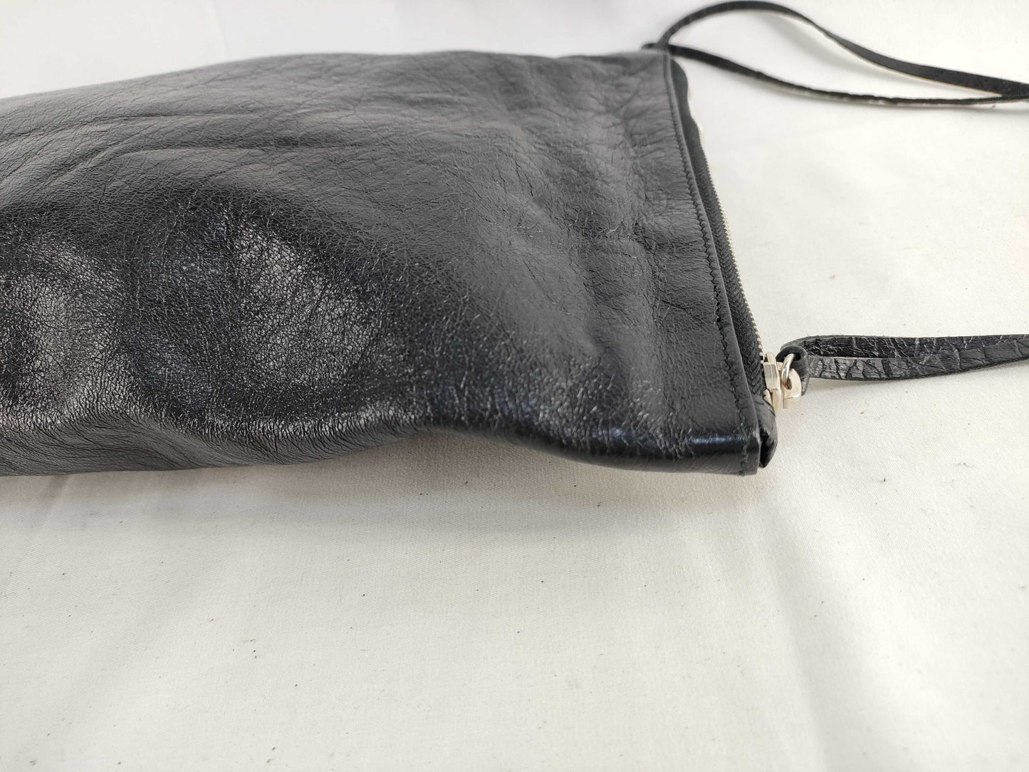 BALENCIAGA KR - Balenciaga 362967 Black Leather Classic Motor Clutch Bag