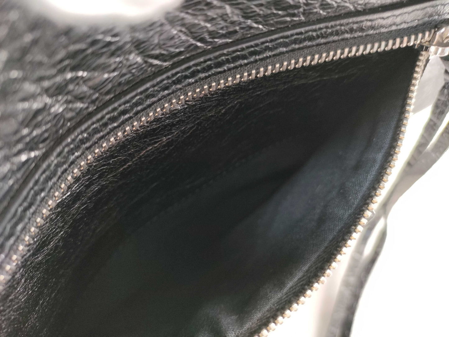 BALENCIAGA KR - Balenciaga 362967 Black Leather Classic Motor Clutch Bag