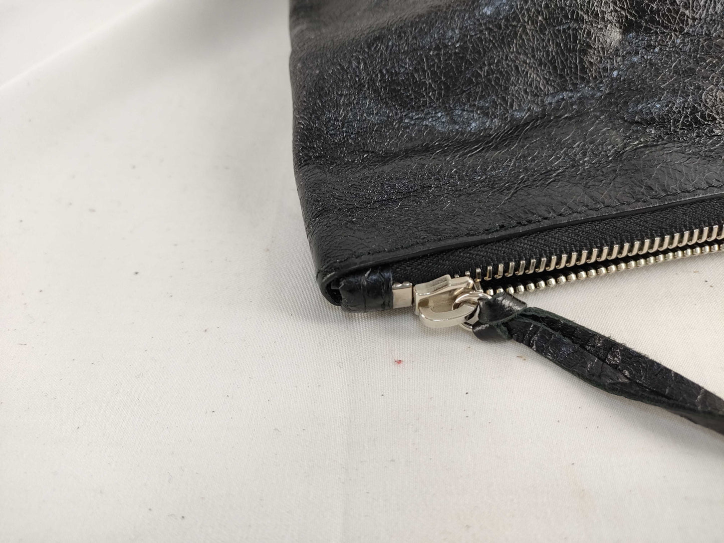 BALENCIAGA KR - Balenciaga 362967 Black Leather Classic Motor Clutch Bag