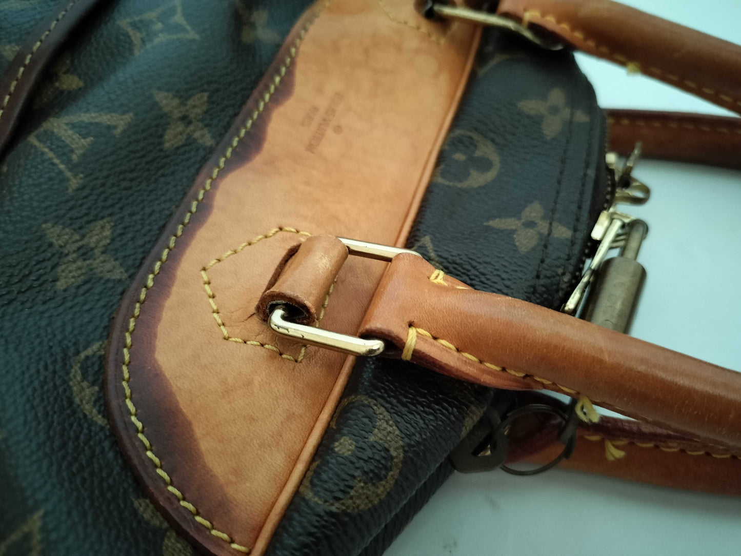 LOUIS VUITTON M47270 Monogram Deauville Handbag, Brown, Unknown Serial Number