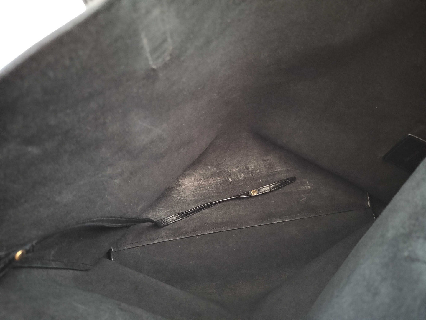 SAINT LAURENT Saint Laurent Paris North-South Sac Shopping Leather Tote Bag, Black, 600306