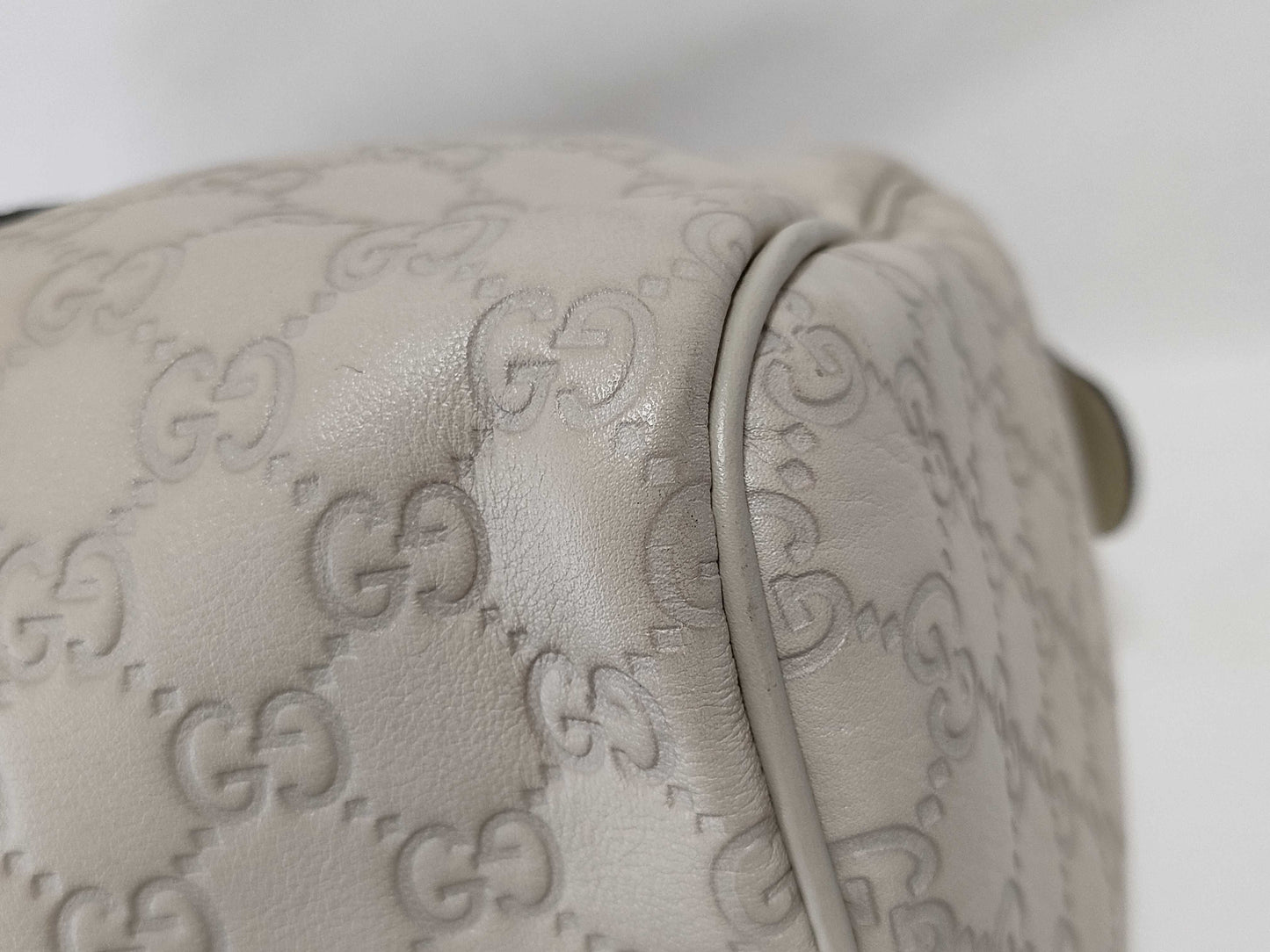 GUCCI ID - Gucci Leather Guccissima Joy Boston Handbag White #265697493075 Handbag