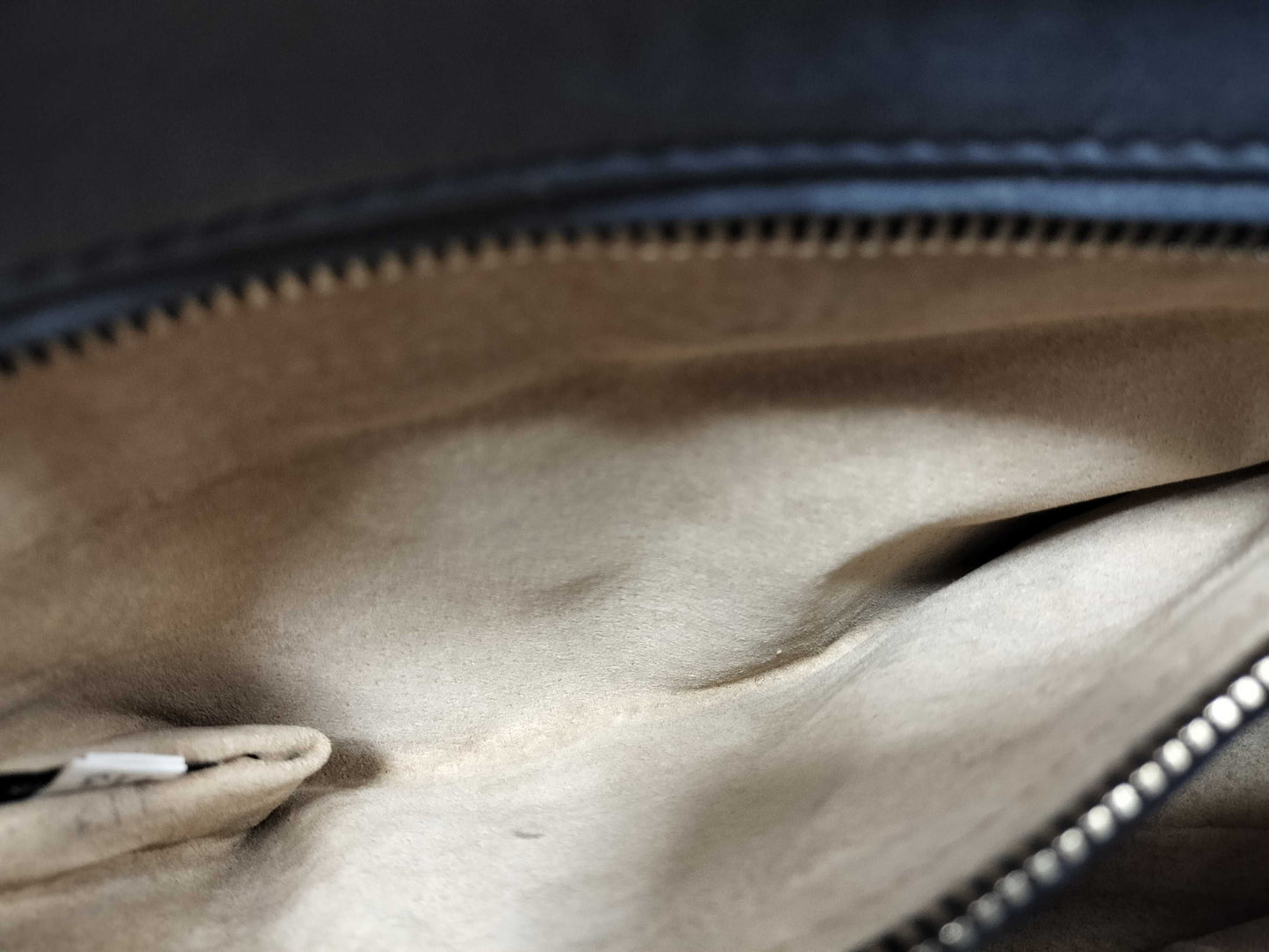 PRADA Prada Mocha Leather Chain Shoulder Bag Blue Shoulder Bag