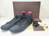 LOUIS VUITTON High-Top Sneakers, Size 11, Leather x Rubber/Black
