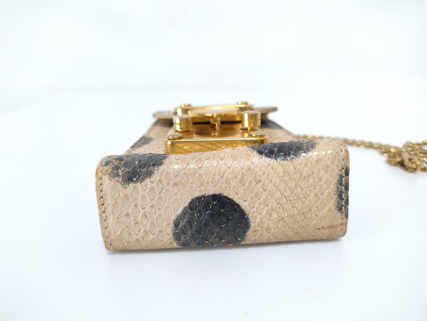FENDI Polka Dot Lady Rock Python Shoulder Bag
