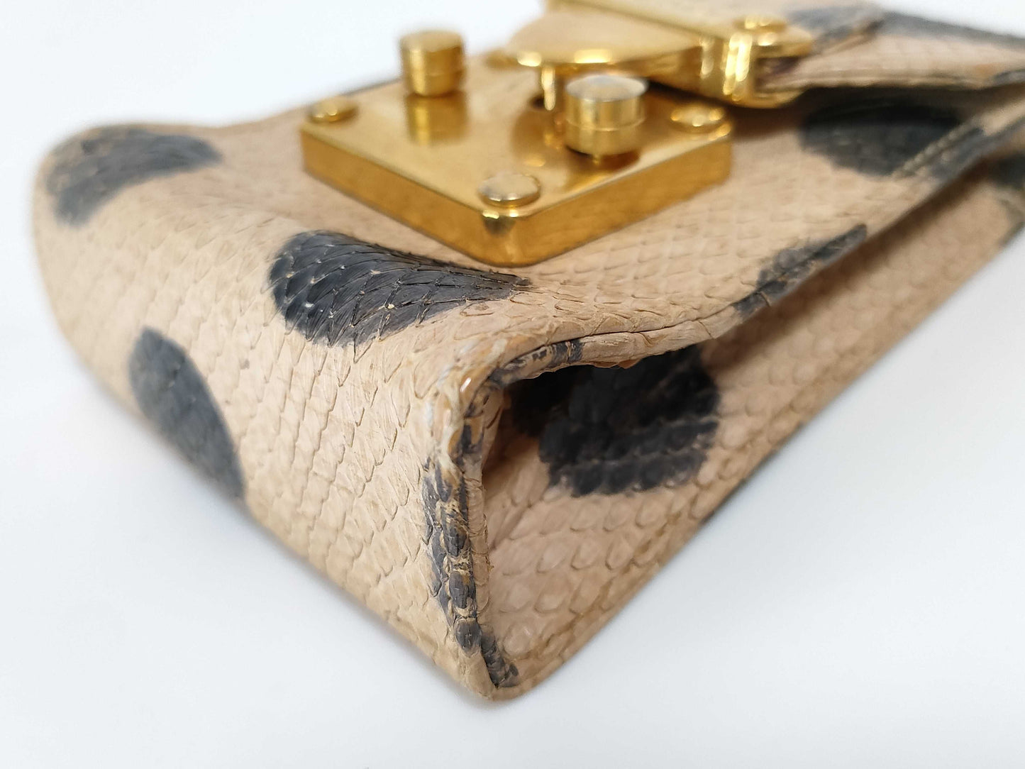 FENDI Polka Dot Lady Rock Python Shoulder Bag