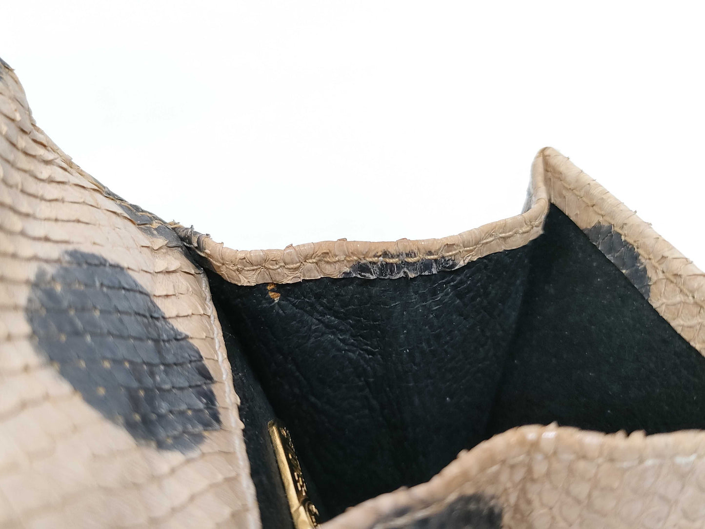 FENDI Polka Dot Lady Rock Python Shoulder Bag