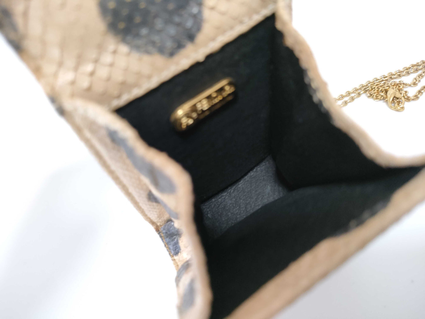 FENDI Polka Dot Lady Rock Python Shoulder Bag