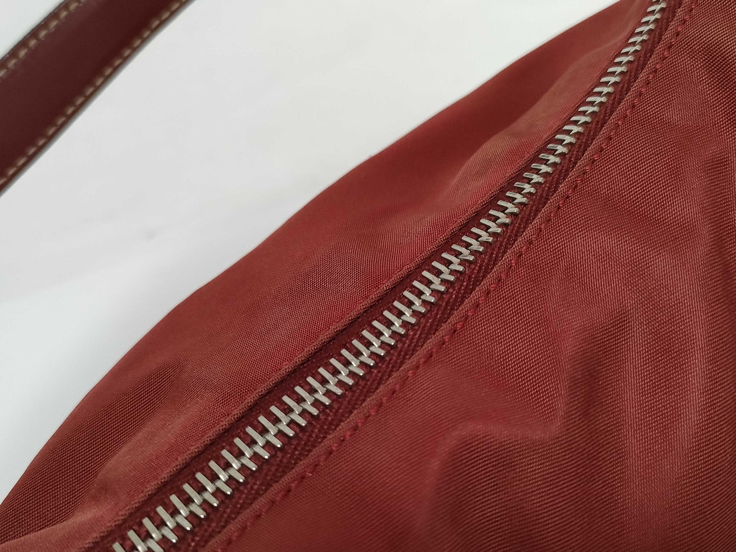 PRADA Nylon Triangle Logo Accessory Pouch Handbag