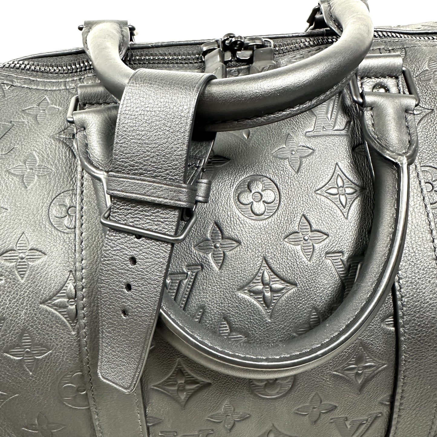 LOUIS VUITTON Boston Bag M44810 2024 Monogram Shadow Keepall Bandouliere 50 Boston Bag