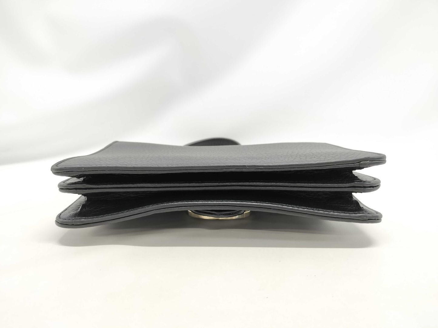 GUCCI GUCCI Chain Shoulder Bag Interlocking G 510304 Black with Gold Hardware and Leather 525040 Shoulder Bag