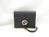 GUCCI GUCCI Chain Shoulder Bag Interlocking G 510304 Black with Gold Hardware and Leather 525040 Shoulder Bag