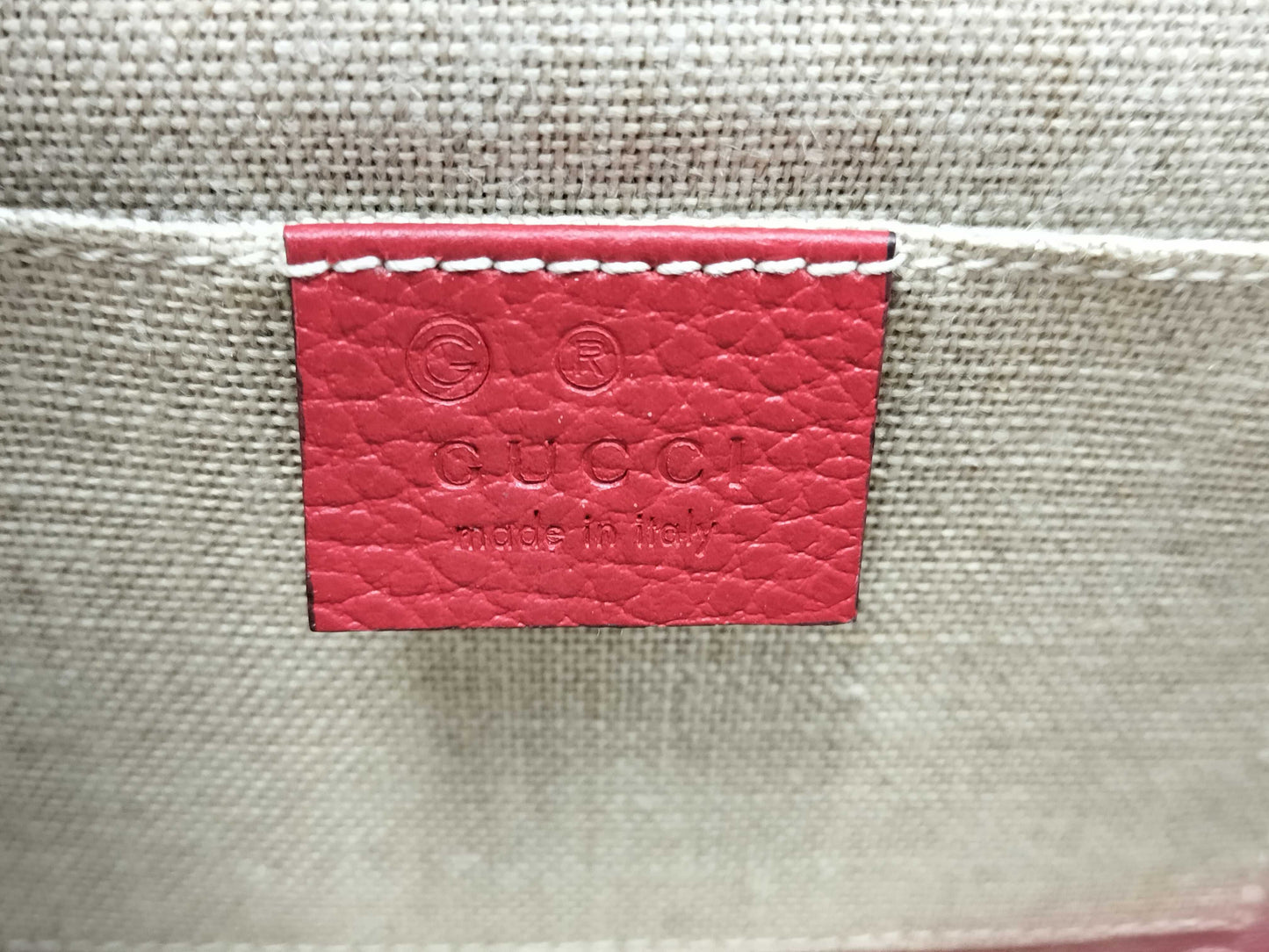 GUCCI GUCCI Chain Shoulder Bag Interlocking G 510304 Red Gold Hardware Leather 568024 Shoulder Bag