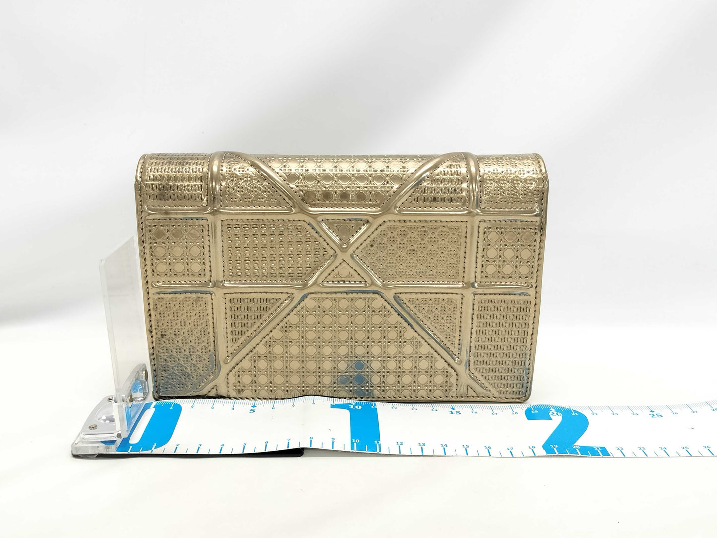 Dior Diorama Chain Wallet Gold with Gold Hardware Leather Shoulder Bag