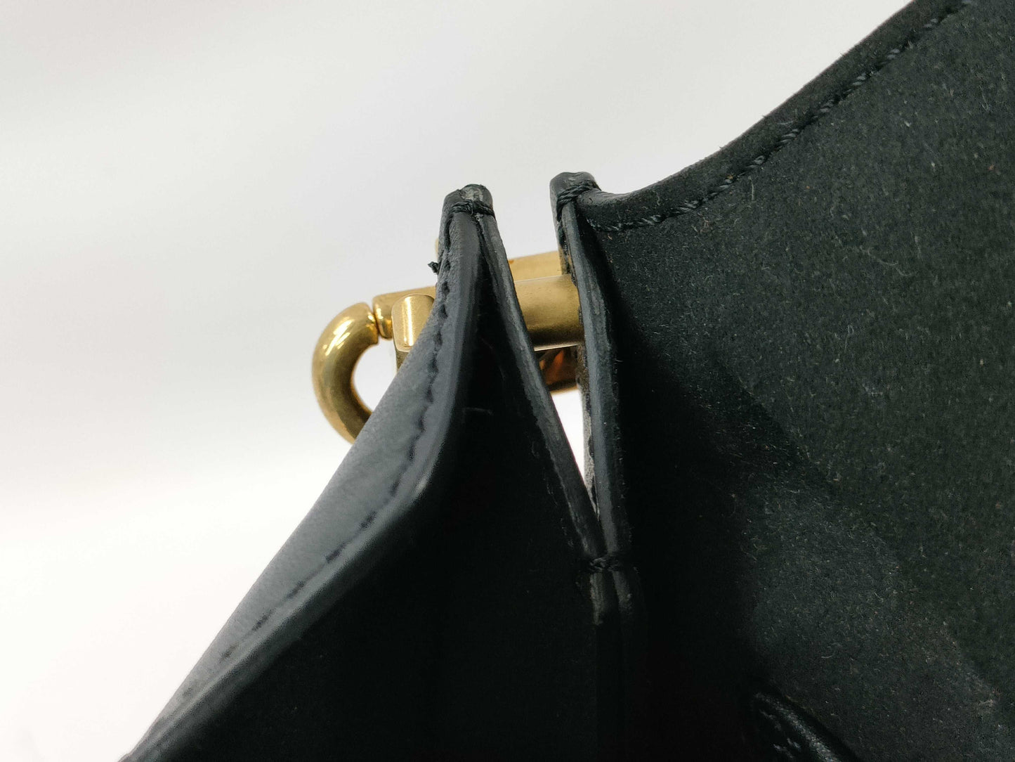 TODS Kate Black Leather Shoulder Bag with Gold Hardware