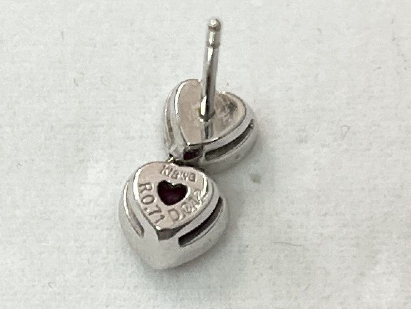 R0.71ct D0.12ct K18WG 1.3g Earrings