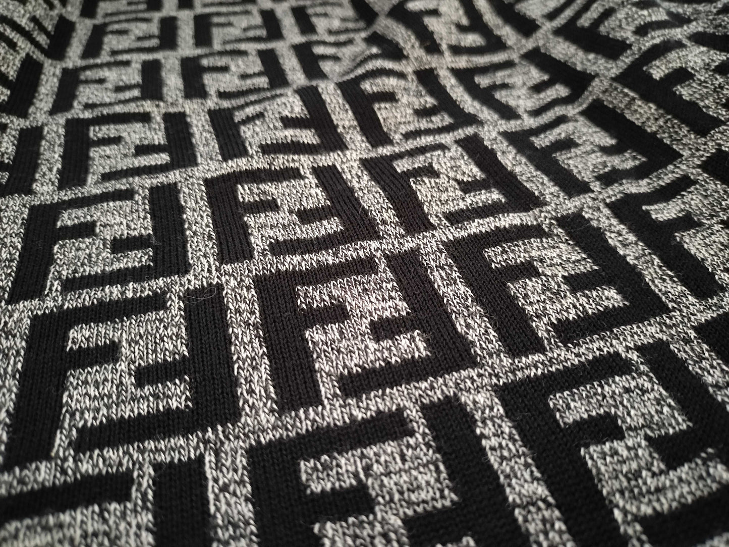 FENDI Zucca print turtleneck knit sweater top