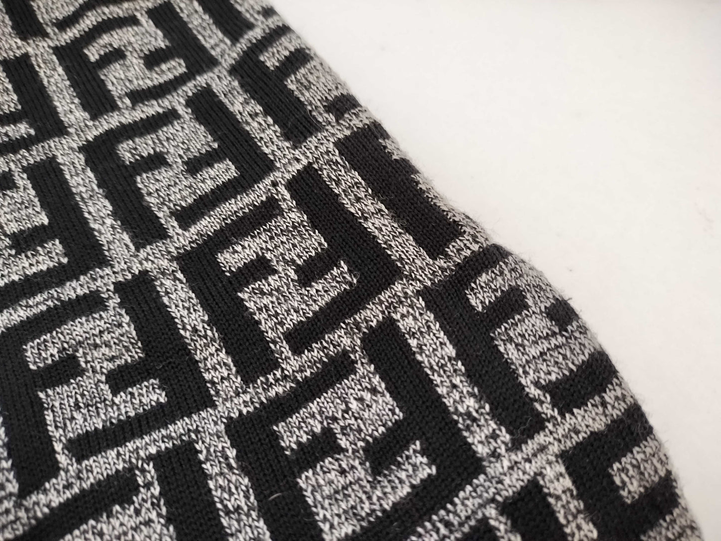 FENDI Zucca print turtleneck knit sweater top